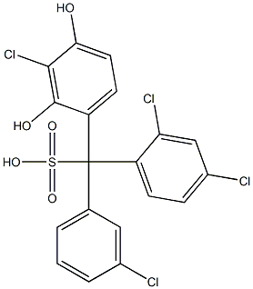 (3-Chlorophenyl)(2,4-dichlorophenyl)(3-chloro-2,4-dihydroxyphenyl)methanesulfonic acid Structure