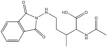 2-(Acetylamino)-5-[(1,3-dioxo-2H-isoindol-2-yl)amino]-3-methylvaleric acid 구조식 이미지