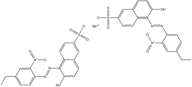 Bis[1-[(4-ethyl-2-nitrophenyl)azo]-2-hydroxy-6-naphthalenesulfonic acid]barium salt Structure