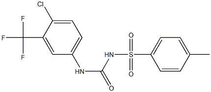 1-(4-Chloro-3-trifluoromethylphenyl)-3-(4-methylphenylsulfonyl)urea 구조식 이미지
