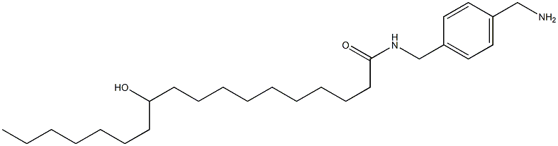 11-Hydroxy-N-(4-aminomethylbenzyl)stearamide 구조식 이미지