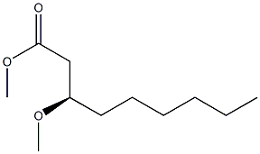 [R,(-)]-3-Methoxynonanoic acid methyl ester 구조식 이미지