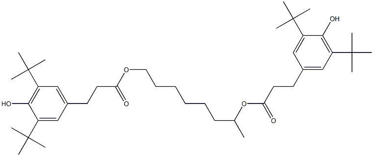 Bis[3-(3,5-di-tert-butyl-4-hydroxyphenyl)propionic acid]1,7-octanediyl ester Structure