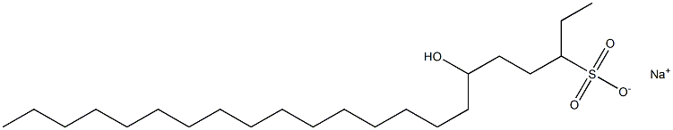 6-Hydroxydocosane-3-sulfonic acid sodium salt 구조식 이미지