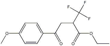 4-(4-Methoxyphenyl)-2-(trifluoromethyl)-4-oxobutanoic acid ethyl ester 구조식 이미지