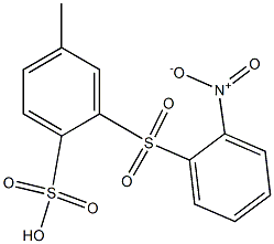 4-Methyl-2-[(2-nitrophenyl)sulfonyl]benzenesulfonic acid Structure