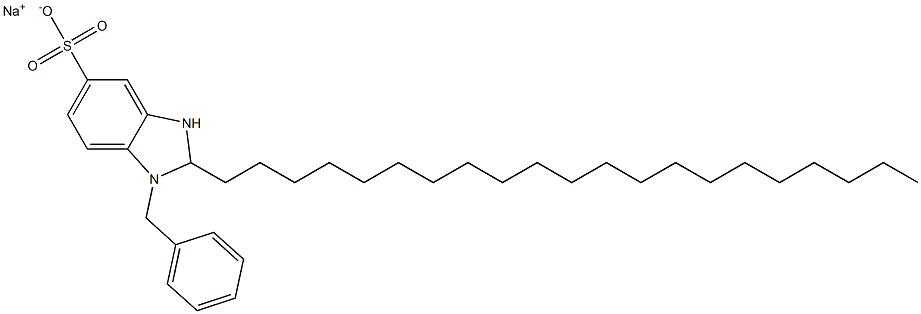 1-Benzyl-2,3-dihydro-2-henicosyl-1H-benzimidazole-5-sulfonic acid sodium salt Structure