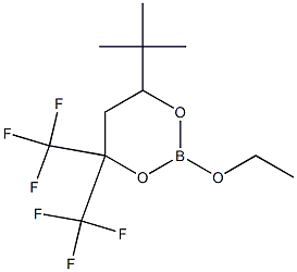 2-Ethoxy-4,4-bis(trifluoromethyl)-6-(1,1-dimethylethyl)-1,3,2-dioxaborinane 구조식 이미지