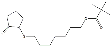 Pivalic acid [(Z)-7-[(2-oxocyclopentyl)thio]-5-heptenyl] ester 구조식 이미지