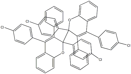2,2',4,4'-Tetra(p-chlorophenyl)-3,3'-diphenyl-2,2'-bi(2H-1-benzopyran) 구조식 이미지