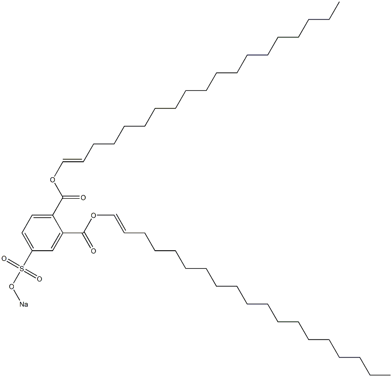 4-(Sodiosulfo)phthalic acid di(1-nonadecenyl) ester 구조식 이미지