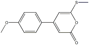 4-(4-Methoxyphenyl)-6-(methylthio)-2-pyrone 구조식 이미지