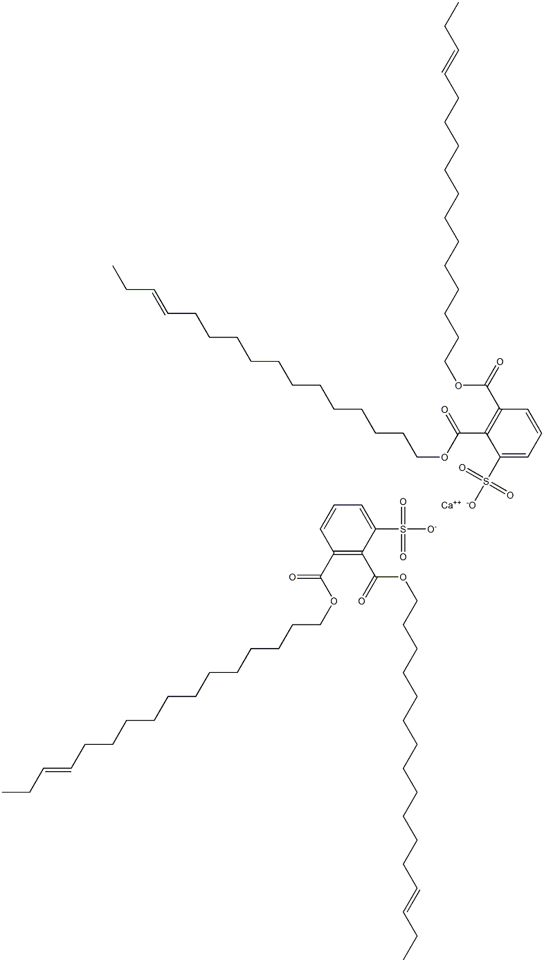 Bis[2,3-di(13-hexadecenyloxycarbonyl)benzenesulfonic acid]calcium salt Structure