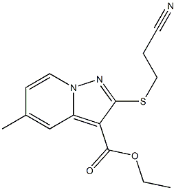 2-[(2-Cyanoethyl)thio]-5-methylpyrazolo[1,5-a]pyridine-3-carboxylic acid ethyl ester Structure