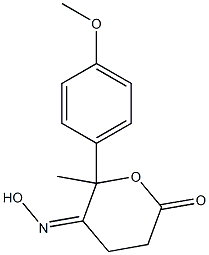 3,6-Dihydro-5-hydroxyimino-6-(4-methoxyphenyl)-6-methyl-2H-pyran-2(4H)-one Structure