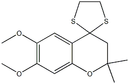 2,2-Dimethyl-6,7-dimethoxy-3,4-dihydrospiro[2H-1-benzopyran-4,2'-1,3-dithiolane] Structure