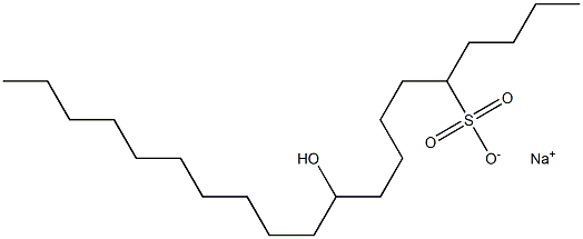 10-Hydroxyicosane-5-sulfonic acid sodium salt Structure