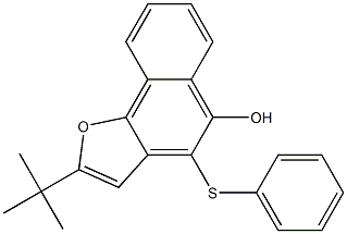 4-Phenylthio-2-tert-butylnaphtho[1,2-b]furan-5-ol 구조식 이미지