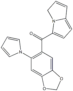 5-(Pyrrolizinocarbonyl)-6-(1H-pyrrol-1-yl)-1,3-benzodioxole 구조식 이미지