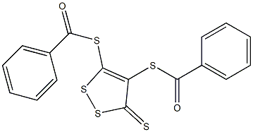 3,4-Bis(benzoylthio)-5H-1,2-dithiole-5-thione 구조식 이미지