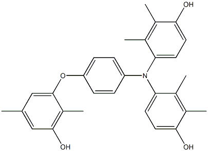 N,N-Bis(4-hydroxy-2,3-dimethylphenyl)-4-(3-hydroxy-2,5-dimethylphenoxy)benzenamine 구조식 이미지