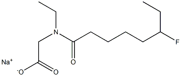 N-Ethyl-N-(6-fluorooctanoyl)glycine sodium salt 구조식 이미지