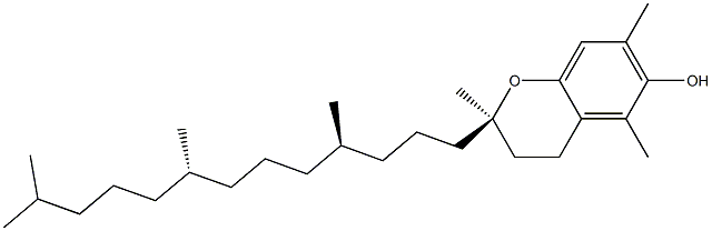 (2R)-2-[(4R,8S)-4,8,12-Trimethyltridecyl]-2,5,7-trimethyl-3,4-dihydro-2H-1-benzopyran-6-ol 구조식 이미지