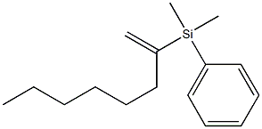 (1-Hexylvinyl)phenyldimethylsilane 구조식 이미지