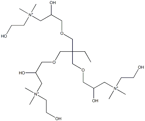 5,5',5''-(Propane-1,1,1-triyl)tris[N,N-dimethyl-N-(2-hydroxyethyl)-2-hydroxy-4-oxa-1-pentanaminium] Structure