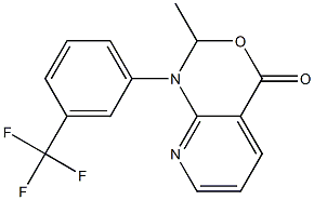 1-[3-(Trifluoromethyl)phenyl]-1,2-dihydro-2-methyl-4H-pyrido[2,3-d][1,3]oxazin-4-one 구조식 이미지