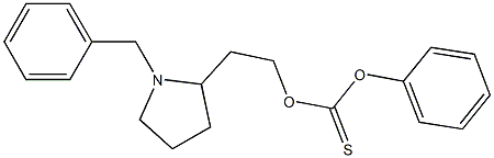 Thiocarbonic acid O-[2-(1-phenylmethylpyrrolidin-2-yl)ethyl]O-phenyl ester 구조식 이미지