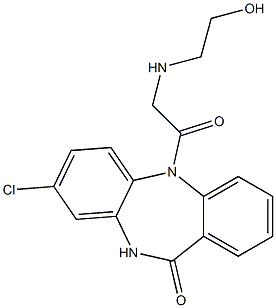 8-Chloro-5-[[N-(2-hydroxyethyl)amino]acetyl]-5,10-dihydro-11H-dibenzo[b,e][1,4]diazepin-11-one Structure