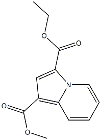 Indolizine-1,3-dicarboxylic acid 1-methyl 3-ethyl ester Structure