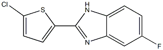 5-Fluoro-2-(5-chlorothiophen-2-yl)-1H-benzimidazole Structure