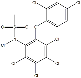 Chloro-N-[2,3,4,5-tetrachloro-6-(2,4-dichlorophenoxy)phenyl]methanesulfonamide Structure