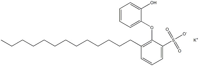 2'-Hydroxy-6-tridecyl[oxybisbenzene]-2-sulfonic acid potassium salt 구조식 이미지