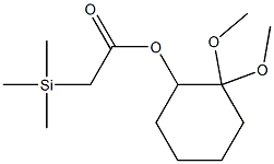Trimethylsilylacetic acid 2,2-dimethoxycyclohexyl ester Structure
