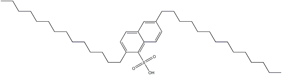 2,6-Ditetradecyl-1-naphthalenesulfonic acid Structure