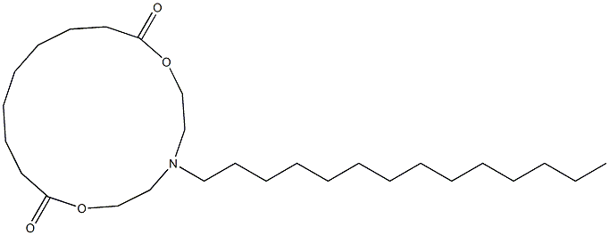 5-Tetradecyl-5-aza-2,8-dioxacyclohexadecane-1,9-dione 구조식 이미지