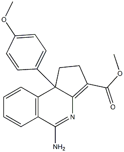 5-Amino-1,9b-dihydro-9b-(4-methoxyphenyl)-2H-cyclopent[c]isoquinoline-3-carboxylic acid methyl ester 구조식 이미지