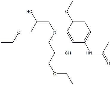 3'-[Bis(3-ethoxy-2-hydroxypropyl)amino]-4'-methoxyacetanilide Structure