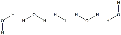 Hydrogen iodide tetrahydrate 구조식 이미지