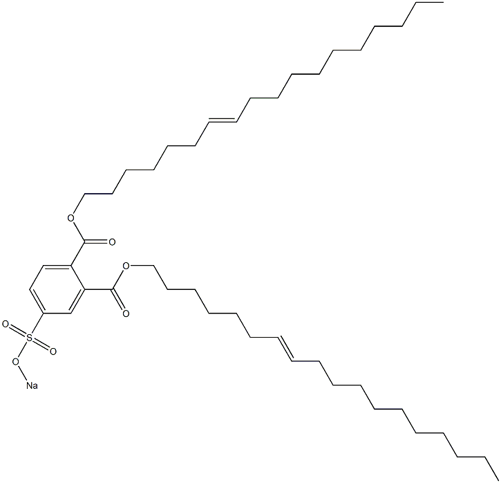 4-(Sodiosulfo)phthalic acid di(7-octadecenyl) ester 구조식 이미지