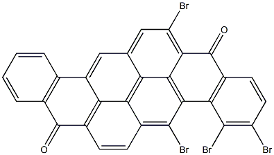 3,4,5,15-Tetrabromo-8,16-pyranthrenedione 구조식 이미지