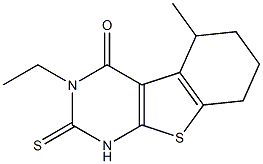 1,2,5,6,7,8-Hexahydro-3-ethyl-5-methyl-2-thioxo[1]benzothieno[2,3-d]pyrimidin-4(3H)-one 구조식 이미지
