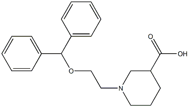 1-[2-(Diphenylmethoxy)ethyl]piperidine-3-carboxylic acid Structure