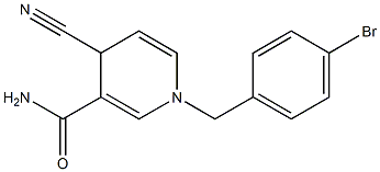 1-(4-Bromobenzyl)-4-cyano-1,4-dihydro-3-pyridinecarboxamide 구조식 이미지