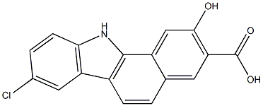 8-Chloro-2-hydroxy-11H-benzo[a]carbazole-3-carboxylic acid 구조식 이미지