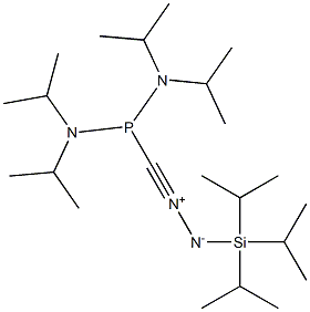 [1-(Triisopropylsilyl)-2-[[bis(diisopropylamino)phosphino]methylidyne]hydrazin-2-ium]-1-ide Structure