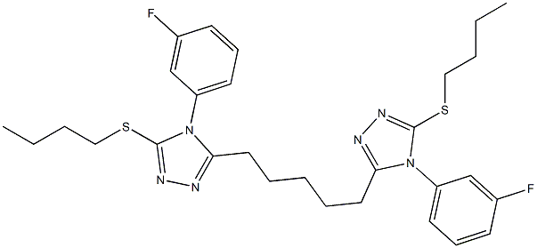 5,5'-(1,5-Pentanediyl)bis[4-(3-fluorophenyl)-3-butylthio-4H-1,2,4-triazole] Structure